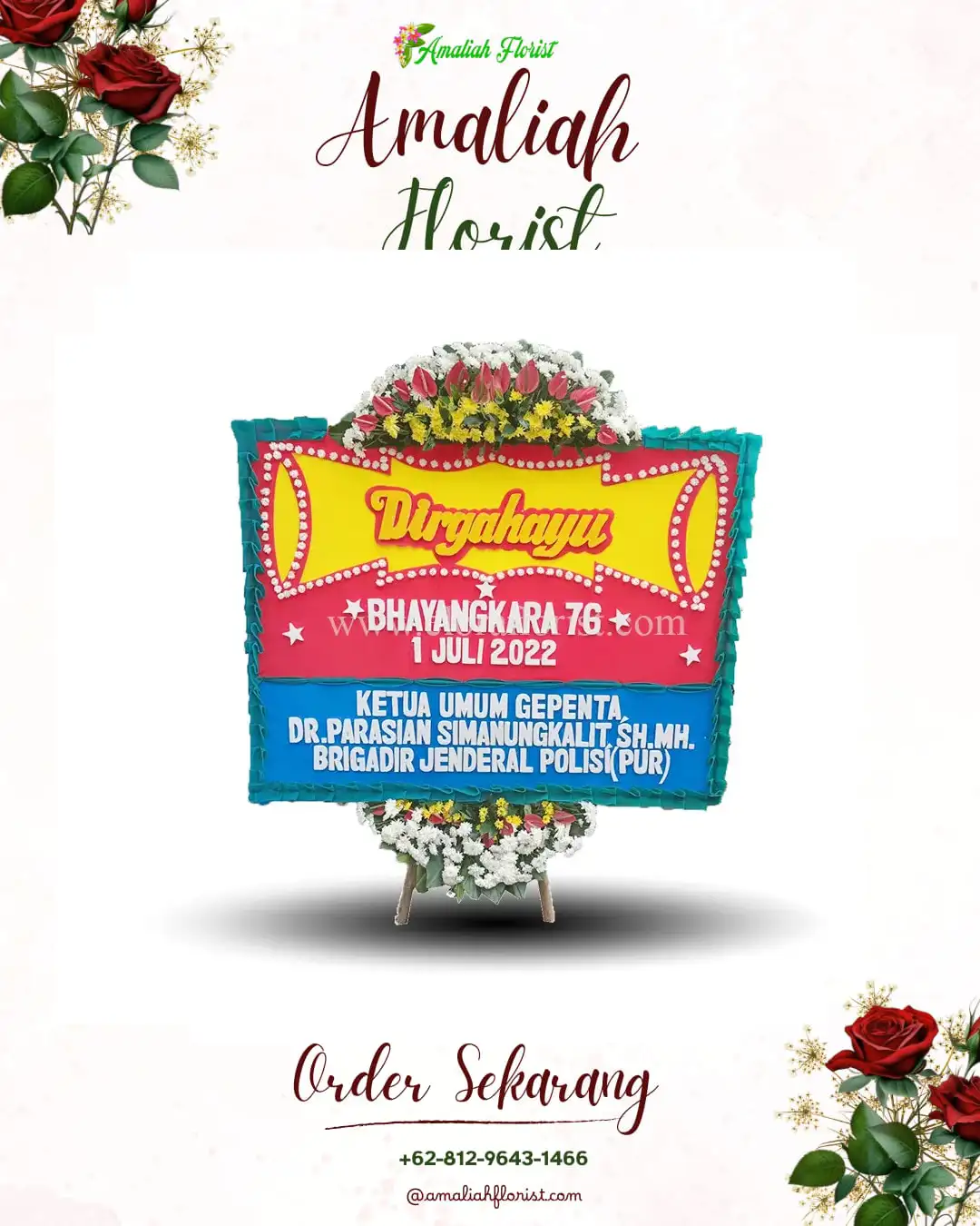 Papan Bunga HUT Ulang Tahun Tirtomoyo